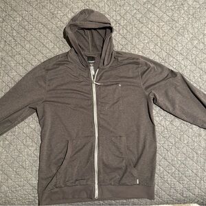 Vuori Men’s Coronado Gray Zip-Up Hoodie, Large, $55